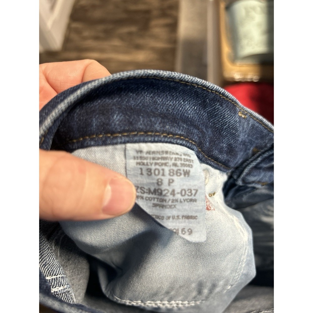 NWT Lee Riders Stretch Jeans Mid Rise Relaxed Fit Denim Blue Dark Wash 8P 624 - Picture 6 of 6